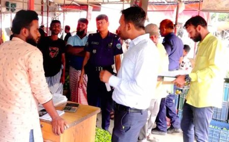 ব্রাহ্মণবাড়িয়ায় কাঁচামরিচের ৪ দোকানিকে জরিমানা