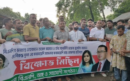 মানিকগঞ্জে বিএনপি'র বিক্ষোভ মিছিল