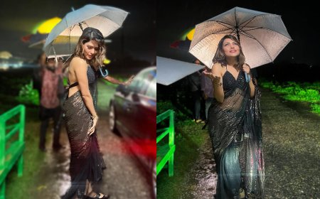 বৃষ্টি ভেজা শাড়িতে পিয়া জান্নাতুল