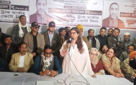 বাবার জন্য ভোট চাইলেন মেয়ে