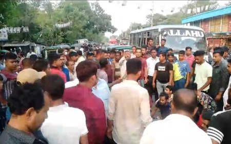 চেয়ারম্যান প্রার্থীর ছেলের বিরুদ্ধে গুলি করার অভিযোগ, প্রতিবাদে সড়ক অবরোধ