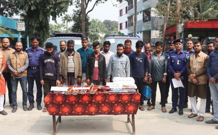 সাটুরিয়ায় ফ্যাক্টরিতে ডাকাতি,  ডাকাত দলের ১১ সদস্য গ্রেফতার