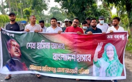 মানিকগঞ্জে কার্যক্রম নিষিদ্ধ আ. লীগের ঝটিকা মিছিল